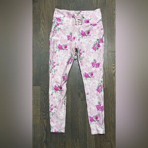 LoveShackFancy Pink Floral Leggings